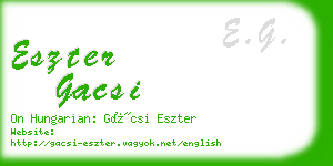 eszter gacsi business card